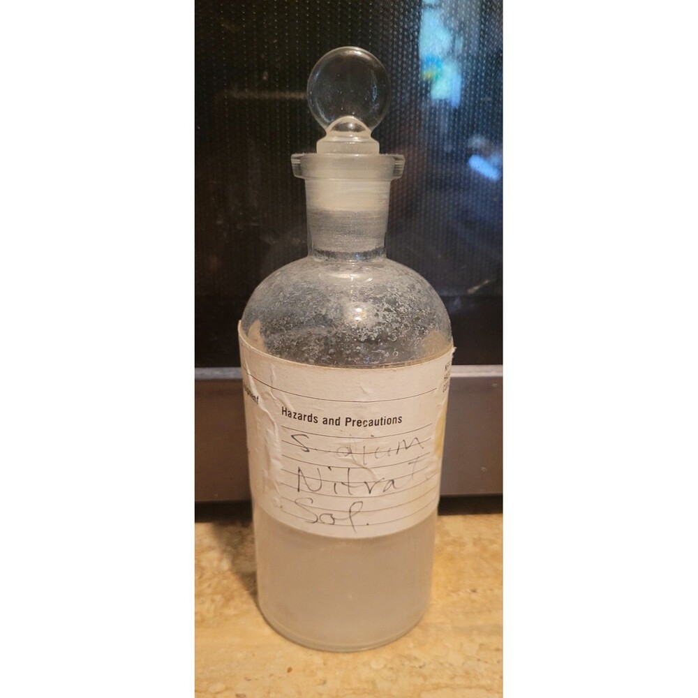 Vtg T.C.W. Medicine Apothecary Chemical Bottle W/ Stopper